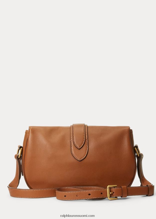 Ralph Lauren naiset vasikanahkainen welington-olkalaukku 0Z24ZR5287 rl kultaa