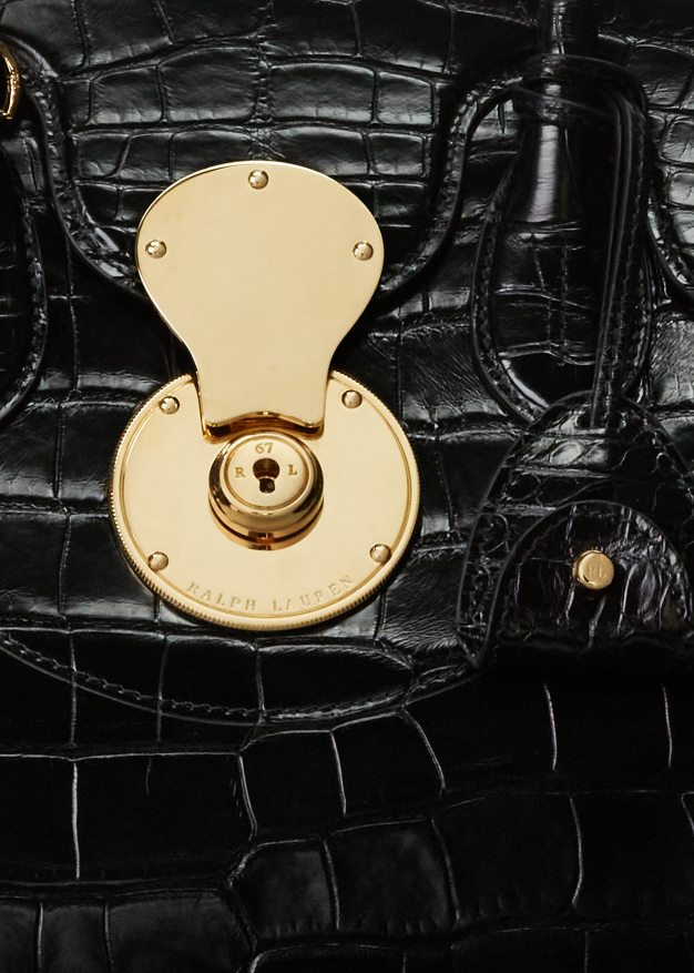 Ralph Lauren naiset alligaattori ricky 33 0Z24ZR5321 musta