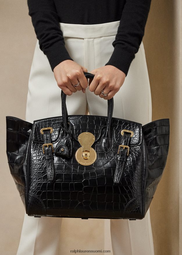 Ralph Lauren naiset alligaattori ricky 33 0Z24ZR5321 musta