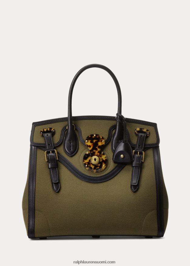 Ralph Lauren naiset kangas & nahka pehmeä ricky 33 0Z24ZR5145 oliivi