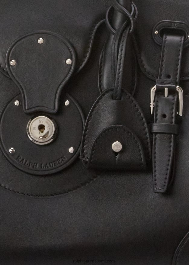 Ralph Lauren naiset nappanahka pehmeä ricky 27 0Z24ZR5323 musta