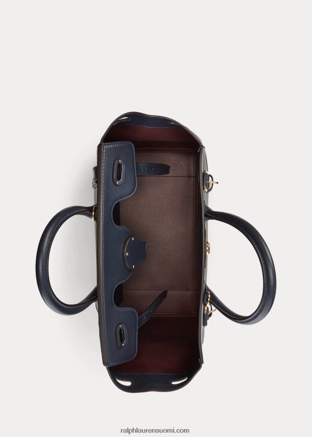 Ralph Lauren naiset nappanahka pehmeä ricky 33 0Z24ZR5311 laivasto