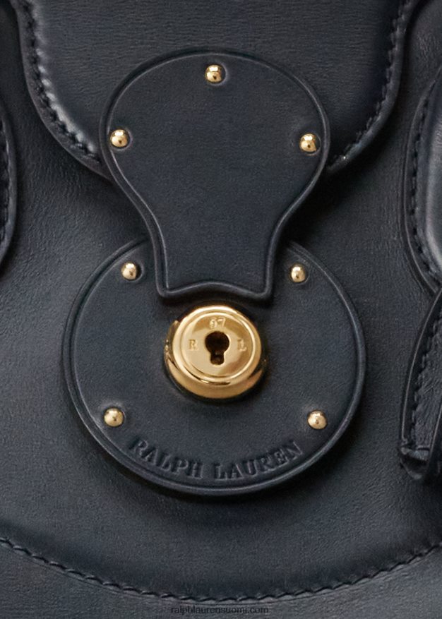 Ralph Lauren naiset nappanahka pehmeä ricky 33 0Z24ZR5311 laivasto