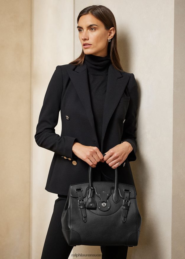 Ralph Lauren naiset nappanahka pehmeä ricky 33 0Z24ZR5313 musta