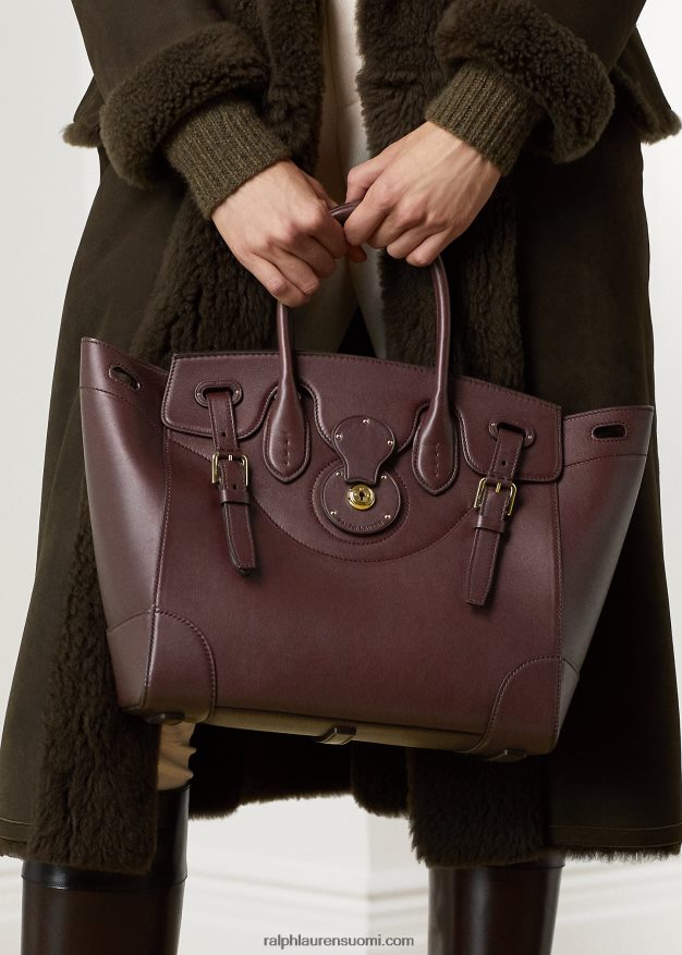 Ralph Lauren naiset vasikannahka pehmeä ricky 33 0Z24ZR5309 bordeaux