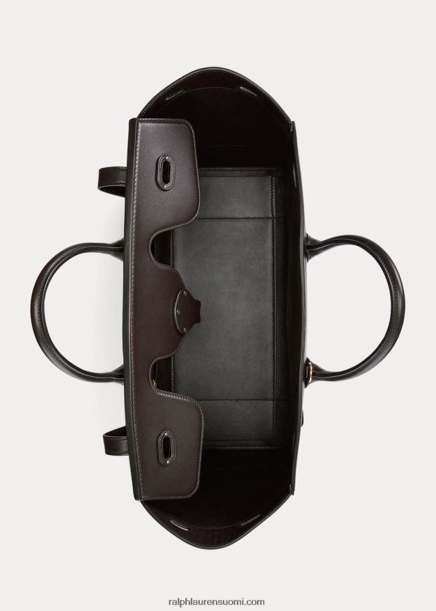 Ralph Lauren naiset vasikannahka pehmeä ricky 40 0Z24ZR5322 tumman ruskea