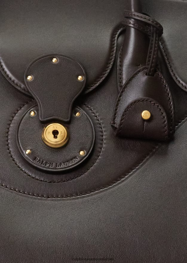 Ralph Lauren naiset vasikannahka pehmeä ricky 40 0Z24ZR5322 tumman ruskea