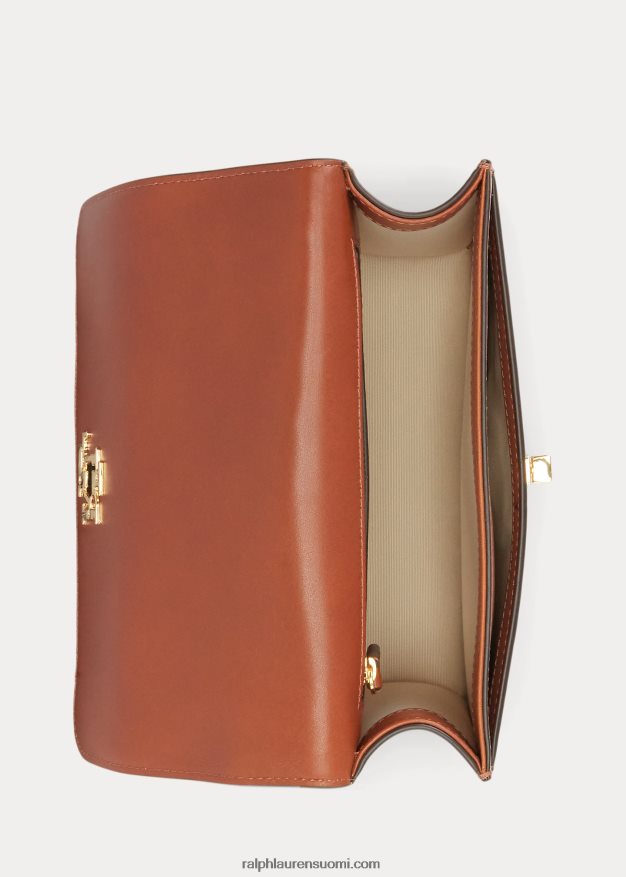 Ralph Lauren naiset nahkainen keskikokoinen sophee laukku 0Z24ZR5376 rusketus