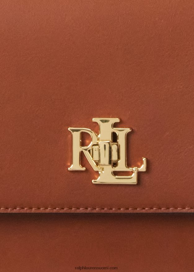 Ralph Lauren naiset nahkainen keskikokoinen sophee laukku 0Z24ZR5376 rusketus