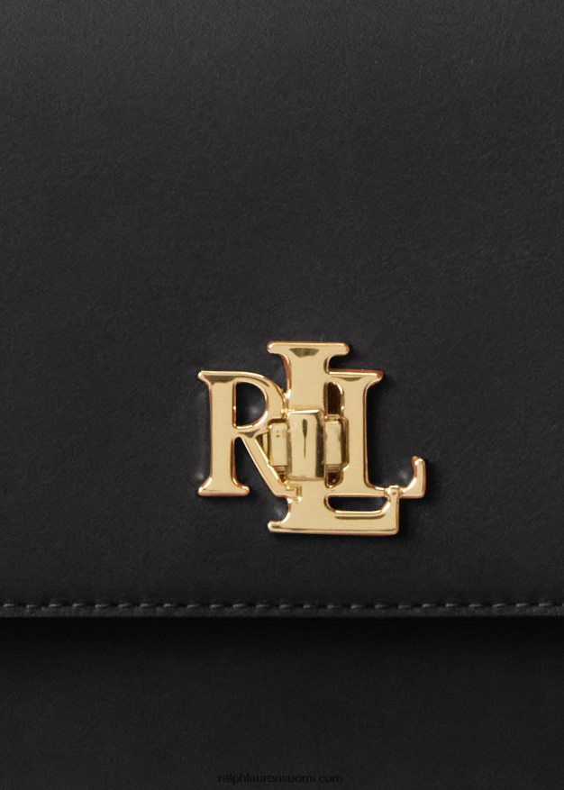 Ralph Lauren naiset nahkainen keskikokoinen sophee laukku 0Z24ZR5377 musta
