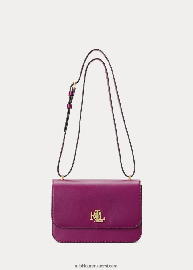 Ralph Lauren naiset nahkainen keskikokoinen sophee laukku 0Z24ZR5378 luumu kaspia