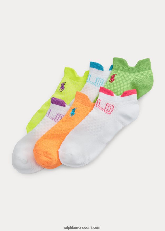 Ralph Lauren naiset logo nilkka tab sukka 6 kpl 0Z24ZR5517 erivärinen pakkaus