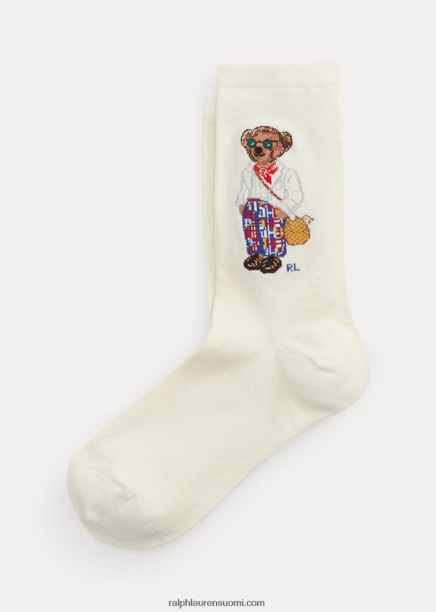 Ralph Lauren naiset polo bear crew -sukat 0Z24ZR5501 norsunluu