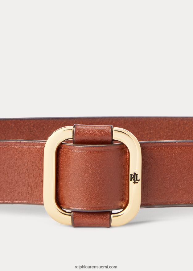 Ralph Lauren naiset liukusoljellinen nahkavyö 0Z24ZR4923 Cuoio