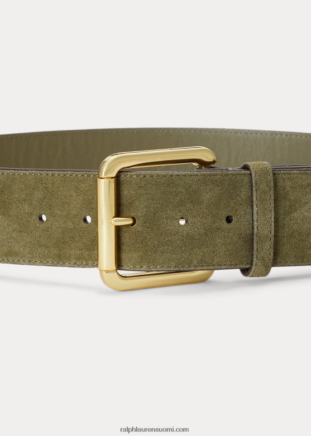 Ralph Lauren naiset mokka leveä vyö 0Z24ZR4913 oliivi saniainen