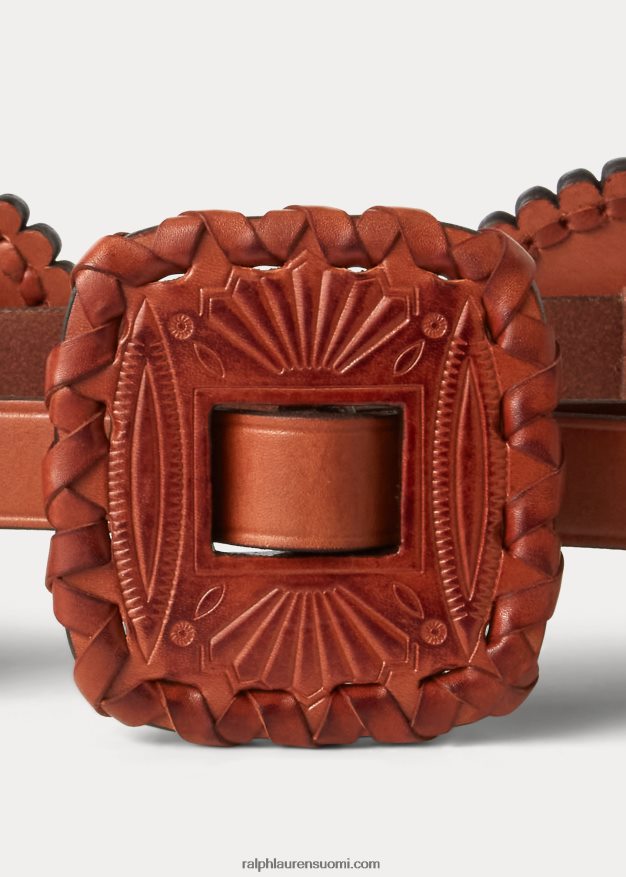 Ralph Lauren naiset nahkainen laiha vyö 0Z24ZR5565 Cuoio