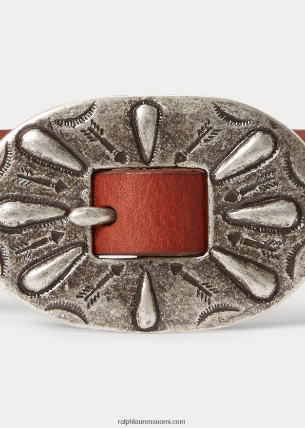 Ralph Lauren naiset ohut nahkasolkivyö 0Z24ZR5468 Cuoio