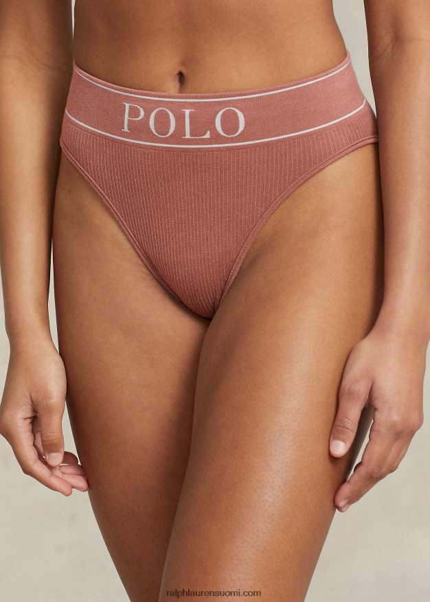 Ralph Lauren naiset logolla saumaton korkea kerroshousu 0Z24ZR3380 terrakotta