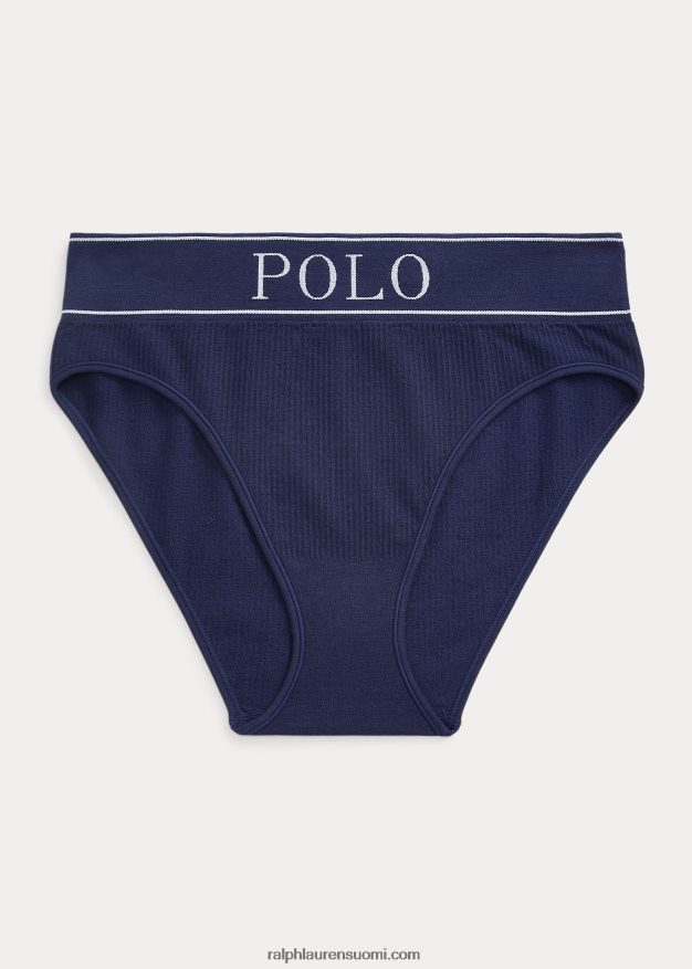 Ralph Lauren naiset logolla saumaton korkea kerroshousu 0Z24ZR3381 laivasto