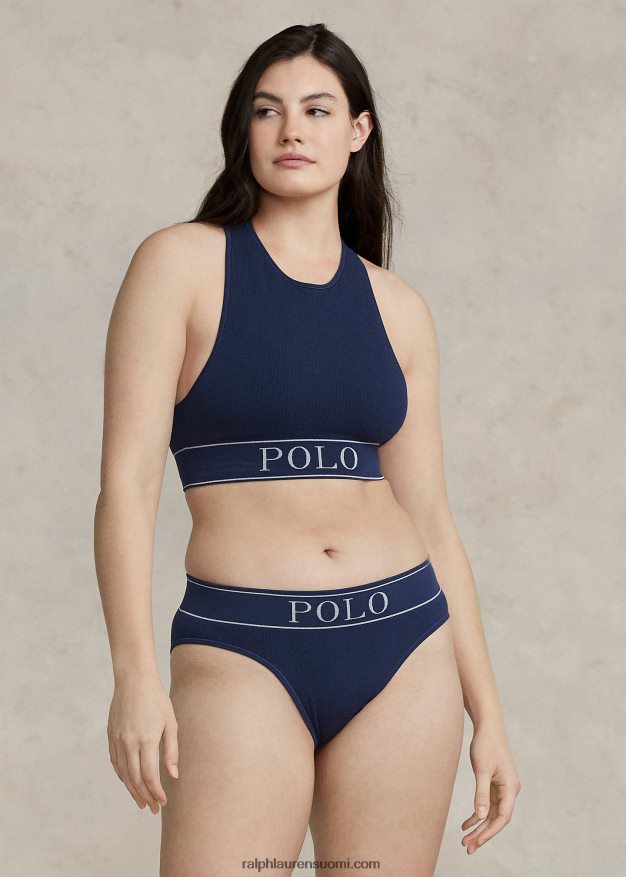 Ralph Lauren naiset logolla saumaton korkea kerroshousu 0Z24ZR3381 laivasto