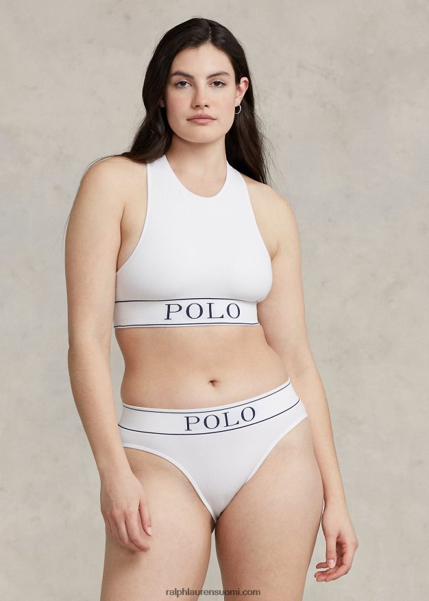 Ralph Lauren naiset logossa saumaton moderni alushousu 0Z24ZR3369 valkoinen pilvi