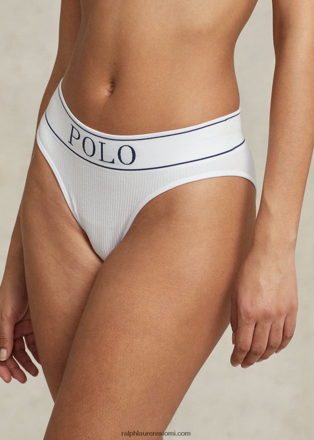 Ralph Lauren naiset logossa saumaton moderni alushousu 0Z24ZR3369 valkoinen pilvi