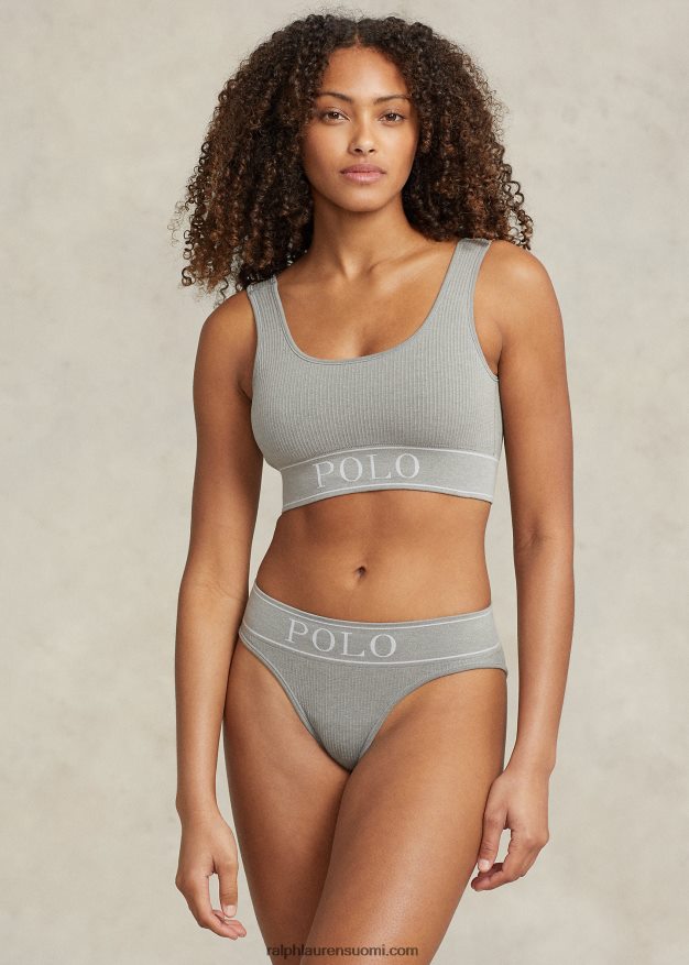 Ralph Lauren naiset logossa saumaton moderni alushousu 0Z24ZR3370 kanervanharmaa