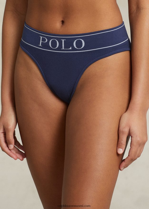 Ralph Lauren naiset logossa saumaton moderni alushousu 0Z24ZR3386 laivasto