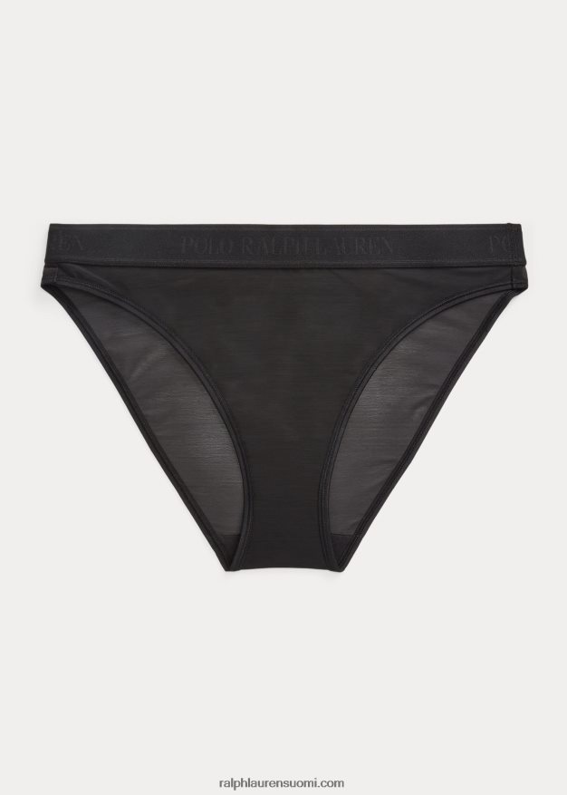 Ralph Lauren naiset mesh matalat bikinihousut 0Z24ZR3373 onyx