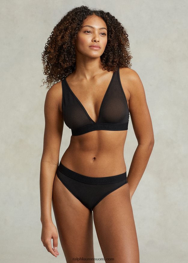 Ralph Lauren naiset mesh matalat bikinihousut 0Z24ZR3373 onyx