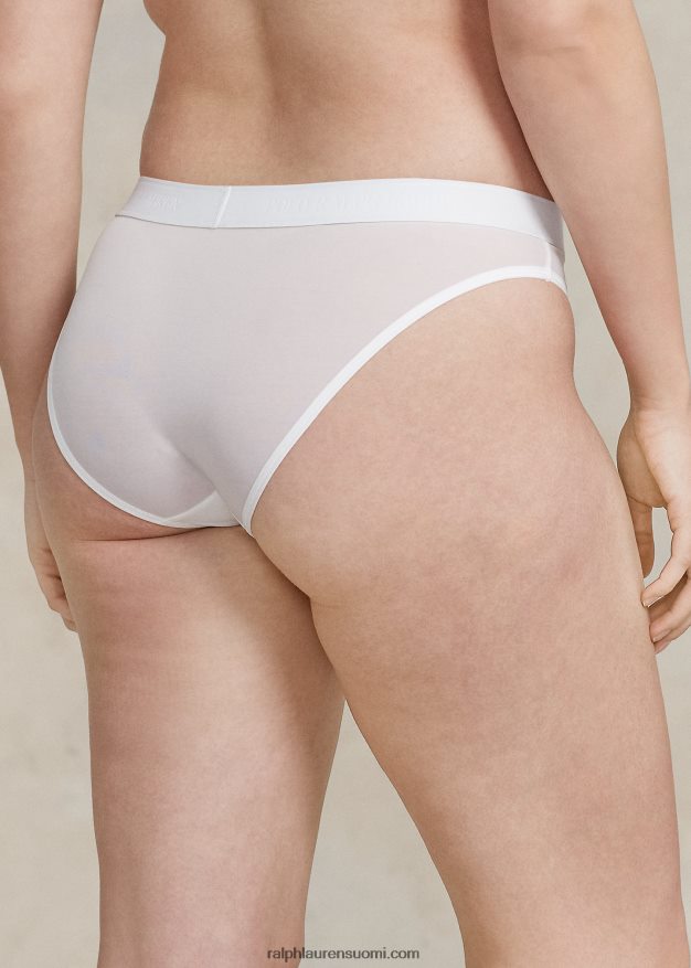 Ralph Lauren naiset mesh matalat bikinihousut 0Z24ZR3374 valkoinen pilvi
