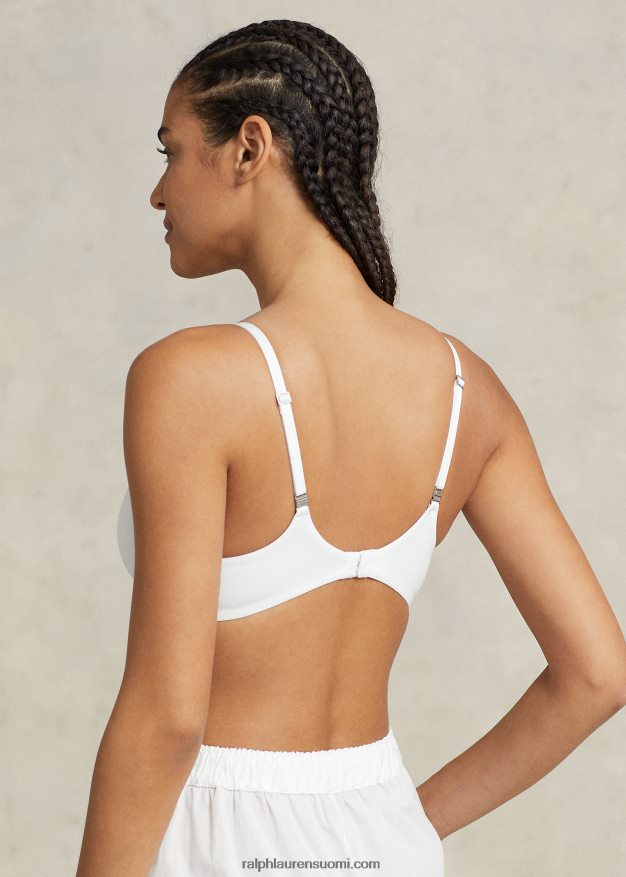 Ralph Lauren naiset stretch-puuvillasekoite t-paitarintaliivit 0Z24ZR3379 valkoinen pilvi