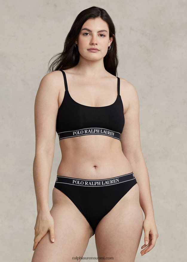 Ralph Lauren naiset toistologoinen bikinishortsi 0Z24ZR3377 onyx