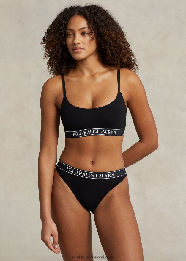 Ralph Lauren naiset toistologoinen bikinishortsi 0Z24ZR3377 onyx