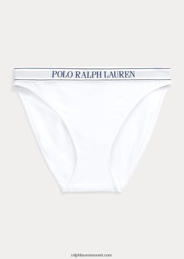 Ralph Lauren naiset toistologoinen bikinishortsi 0Z24ZR3378 valkoinen pilvi