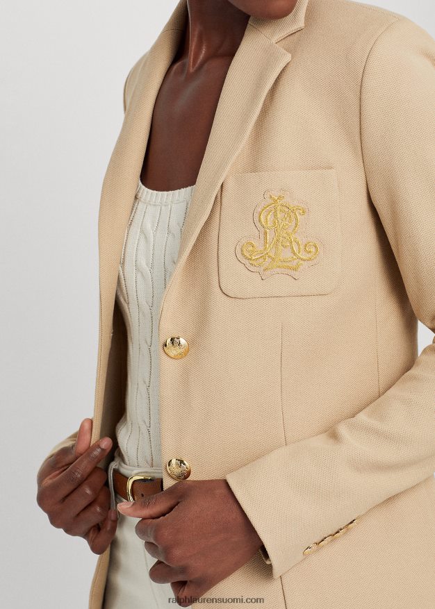 Ralph Lauren naiset jacquard bleiseri 0Z24ZR4295 koivunrusketus