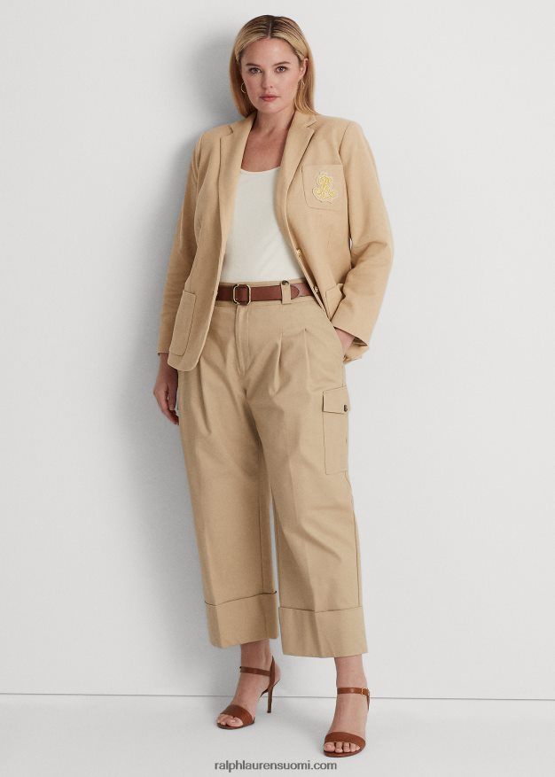 Ralph Lauren naiset jacquard bleiseri 0Z24ZR4514 koivunrusketus