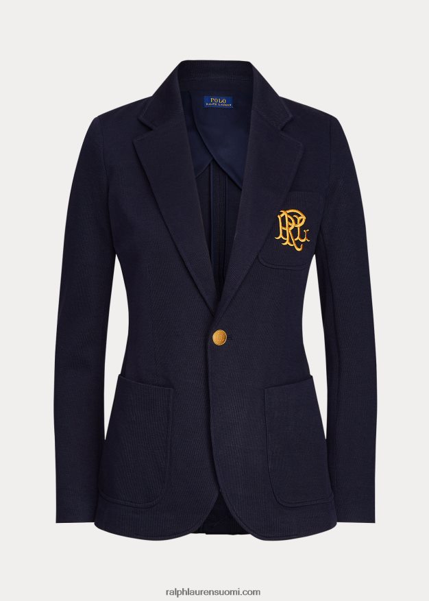 Ralph Lauren naiset kaksinkertainen jacquard-bleiseri 0Z24ZR3354 park avenue laivasto