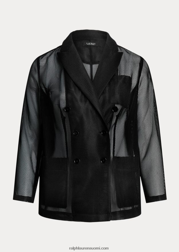 Ralph Lauren naiset kaksirivinen mesh-bleiseri 0Z24ZR4541 musta