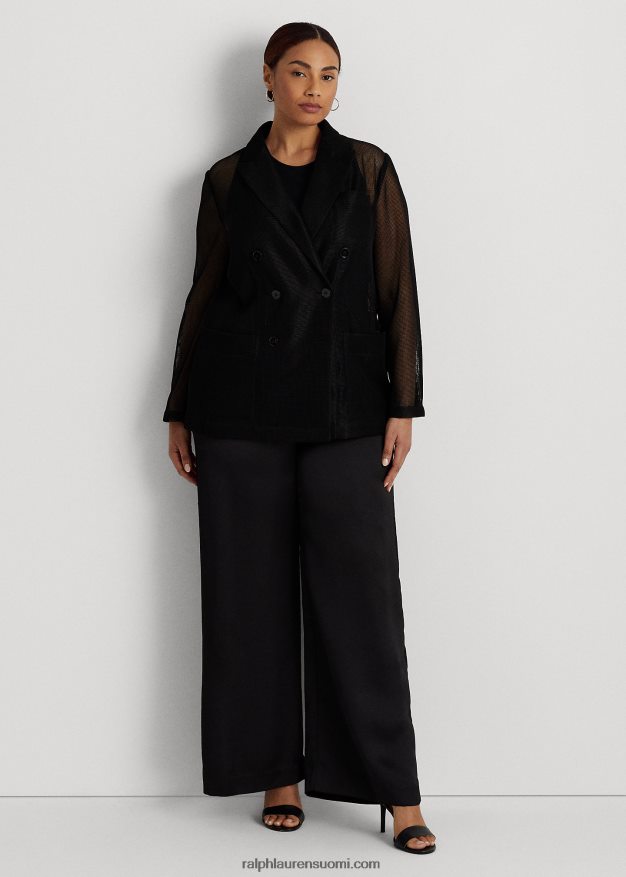 Ralph Lauren naiset kaksirivinen mesh-bleiseri 0Z24ZR4541 musta