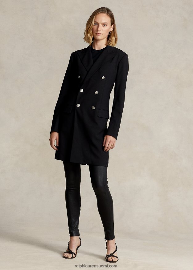 Ralph Lauren naiset kaksirivinen villableiseri 0Z24ZR4760 musta