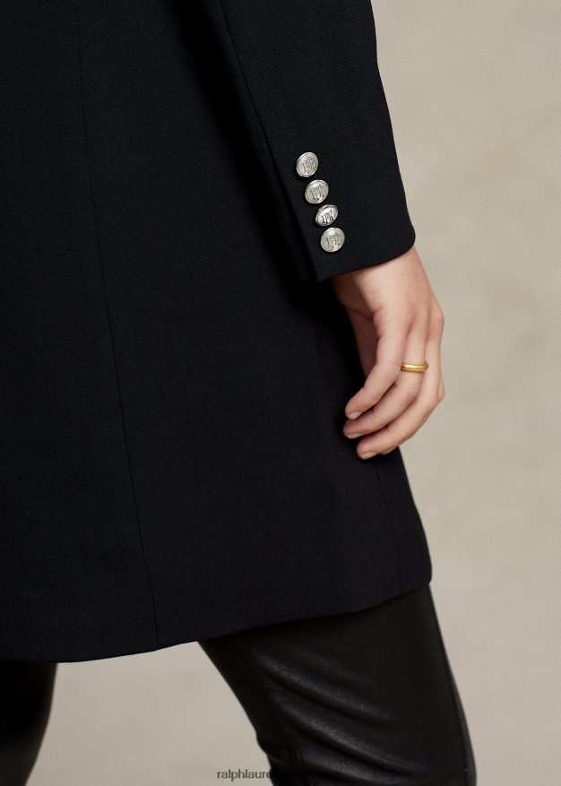 Ralph Lauren naiset kaksirivinen villableiseri 0Z24ZR4760 musta