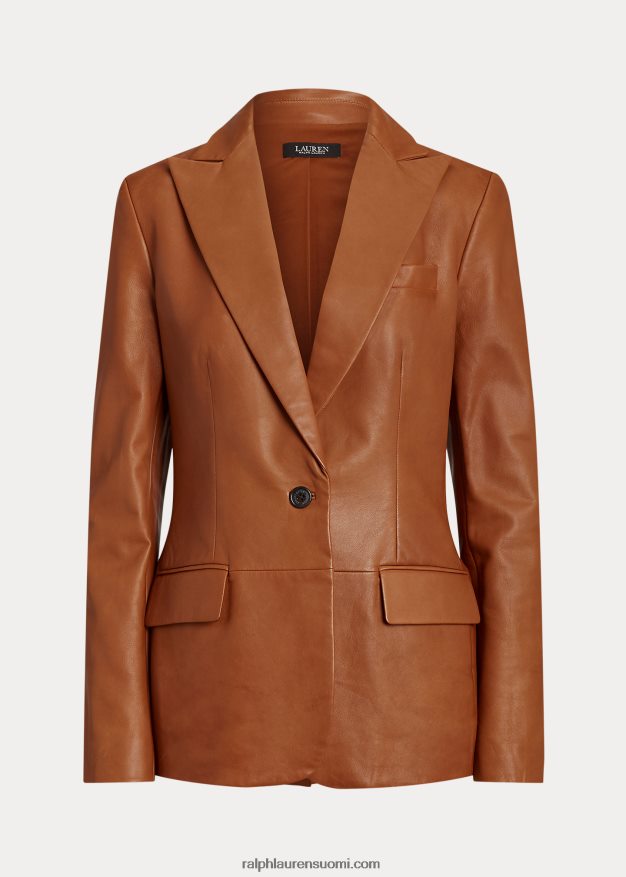 Ralph Lauren naiset lampaannahkainen bleiseri 0Z24ZR3820 Cuoio