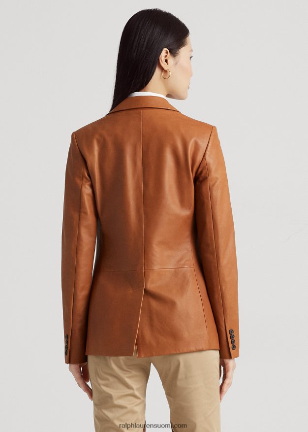 Ralph Lauren naiset lampaannahkainen bleiseri 0Z24ZR3820 Cuoio