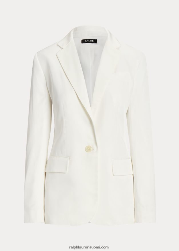 Ralph Lauren naiset pellavasekoite toimikas bleiseri 0Z24ZR4345 valkoinen