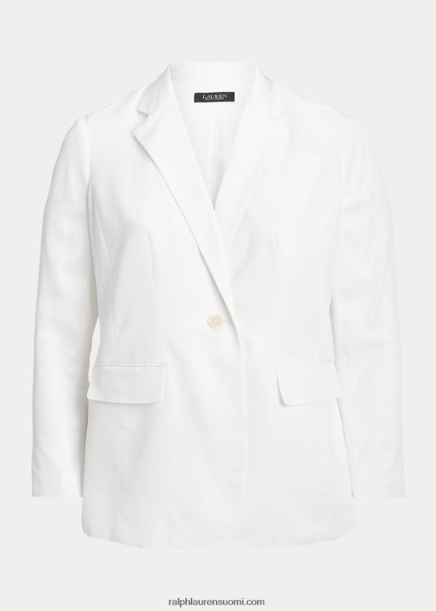 Ralph Lauren naiset pellavasekoite toimikas bleiseri 0Z24ZR4545 valkoinen