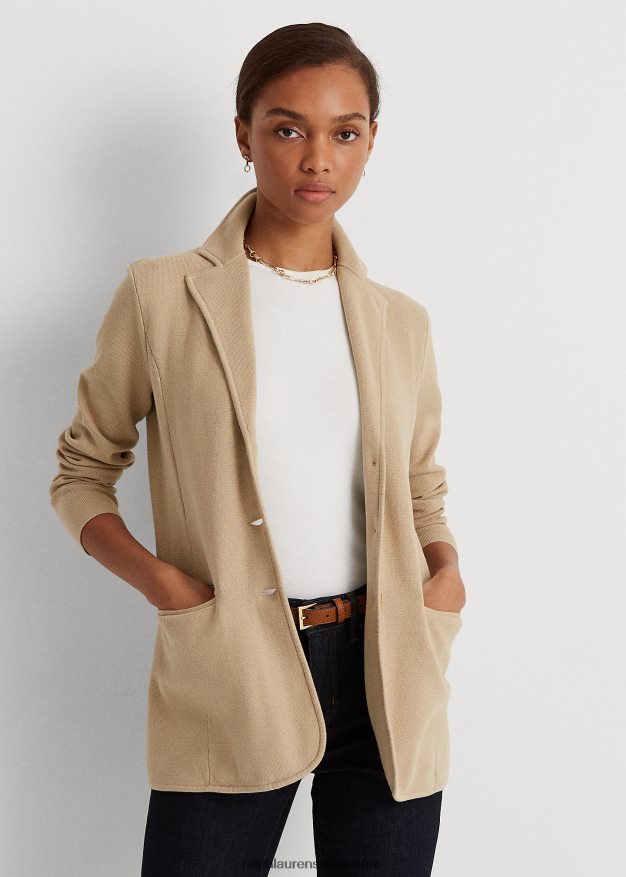 Ralph Lauren naiset puuvillasekoitettu bleiseri 0Z24ZR4171 koivunrusketus