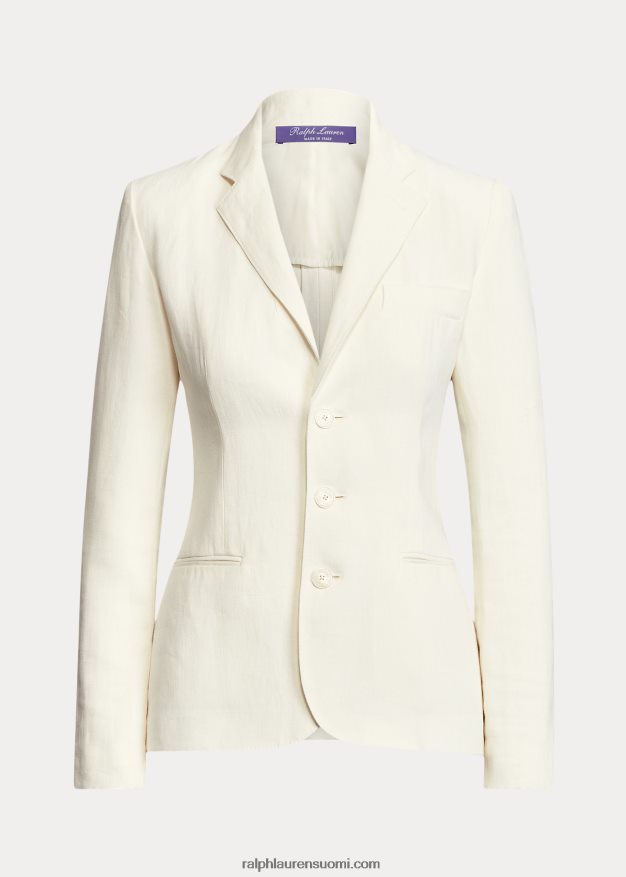 Ralph Lauren naiset skye pellavakankainen bleiseri 0Z24ZR3496 luonnonvalkoinen