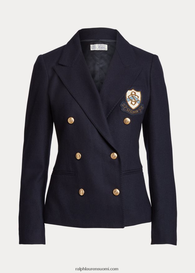 Ralph Lauren naiset spelman-kokoelman crest-bleiseri 0Z24ZR3319 lentäjän laivasto