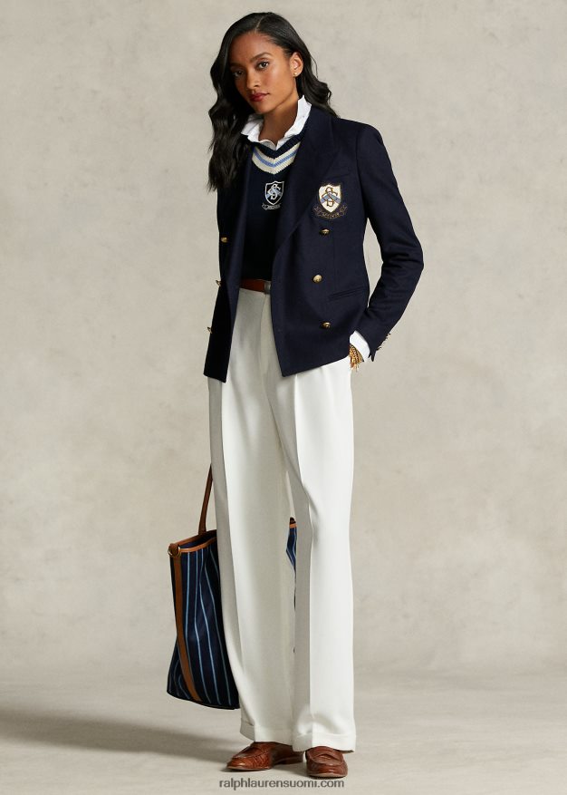 Ralph Lauren naiset spelman-kokoelman crest-bleiseri 0Z24ZR3319 lentäjän laivasto